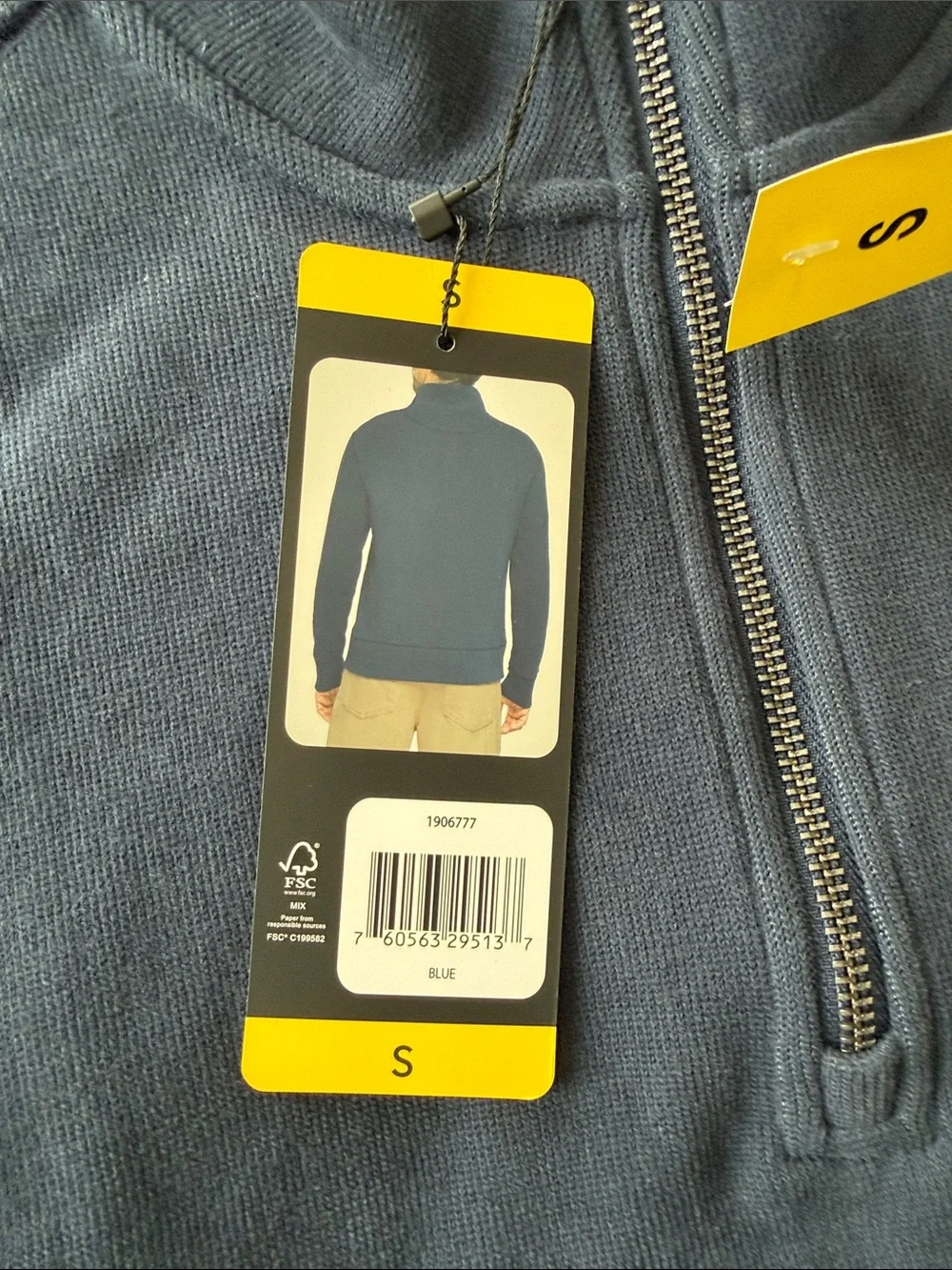 Banana Republic Men’s Navy Zip Mock-Collar Sweater